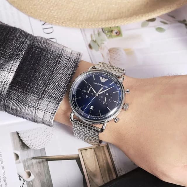  Wrist shot wearing the Emporio Armani watch