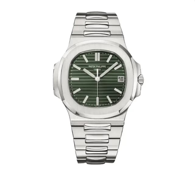 Patek Philippe Nautilus 5811/1G Olive Green Dial Luxury Watch – Front View