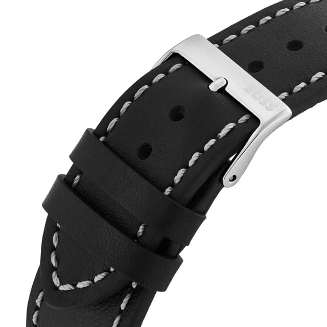 Buckle clasp of the leather strap