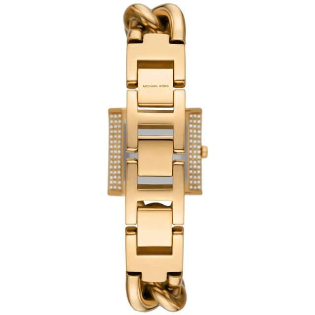 Clasp of MK4711 half gold strap with Michael Kors logo