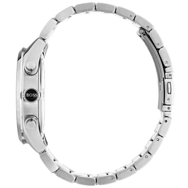 Close-up of silver bracelet links – BOSS 1513477