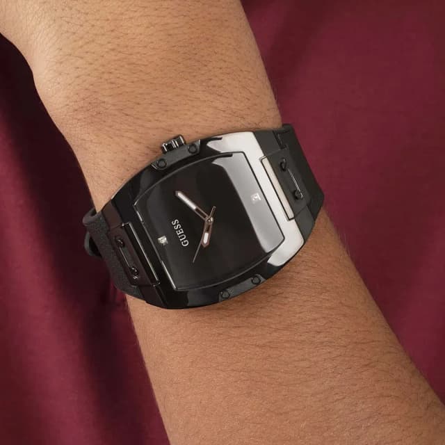 GUESS watch worn on wrist