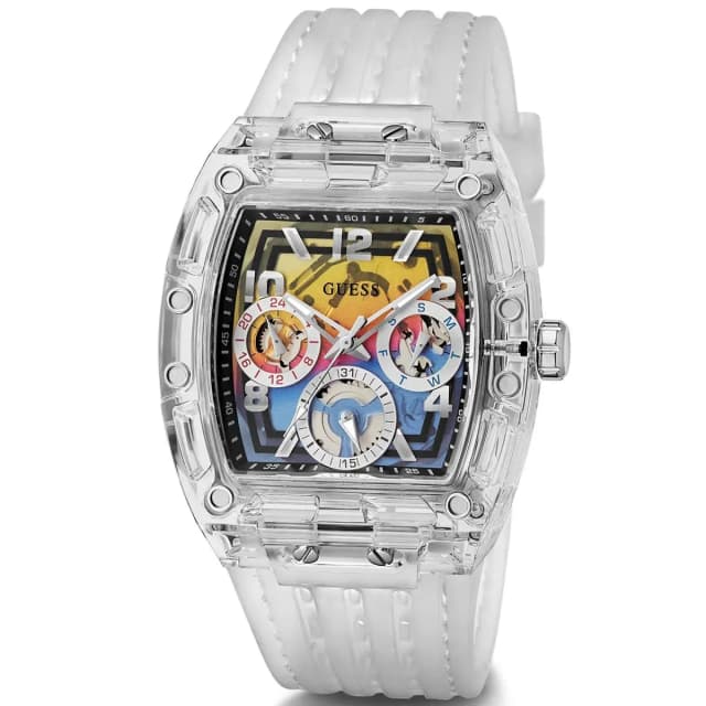 Side view showing the transparent strap