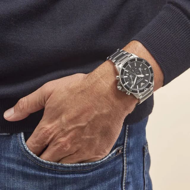 The watch worn on wrist