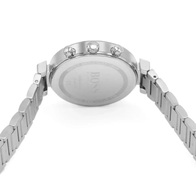 Watch case back engraved with BOSS logo and model details